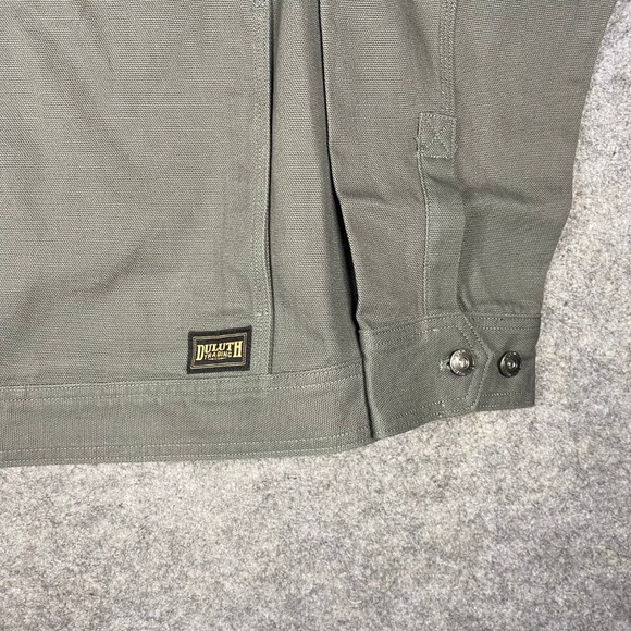 Duluth Trading Co Mens Fire Hose Trucker Jacket Gray L Workwear Outdoor NWT $119 - Picture 4 of 12